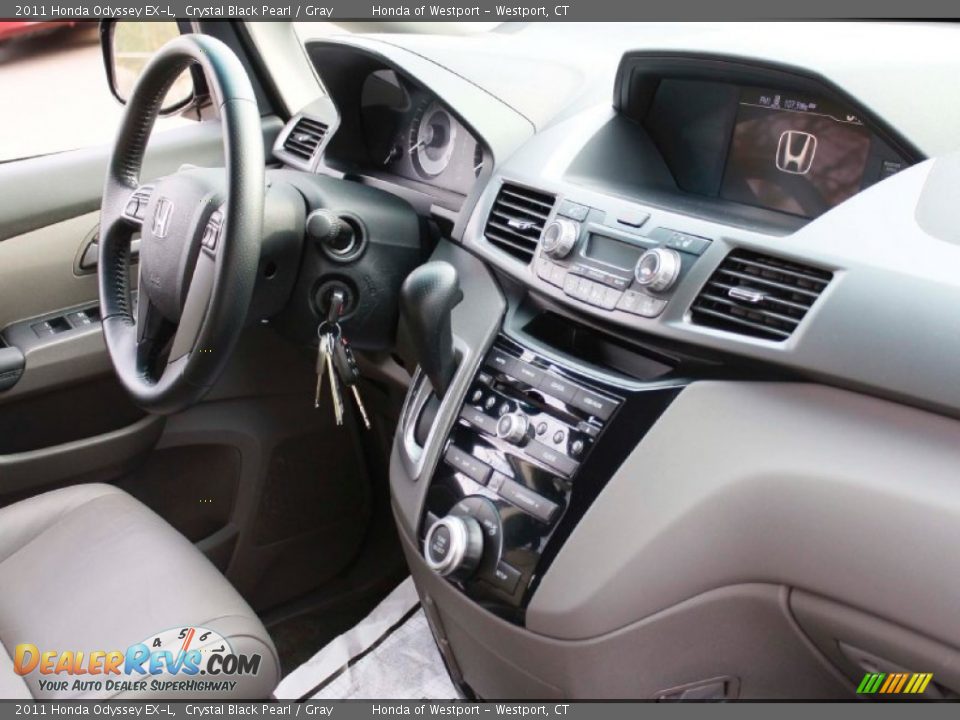 2011 Honda Odyssey EX-L Crystal Black Pearl / Gray Photo #15