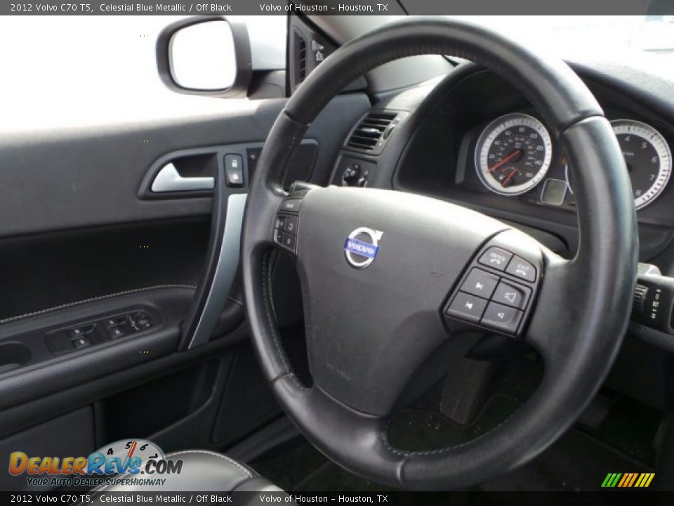 2012 Volvo C70 T5 Celestial Blue Metallic / Off Black Photo #26