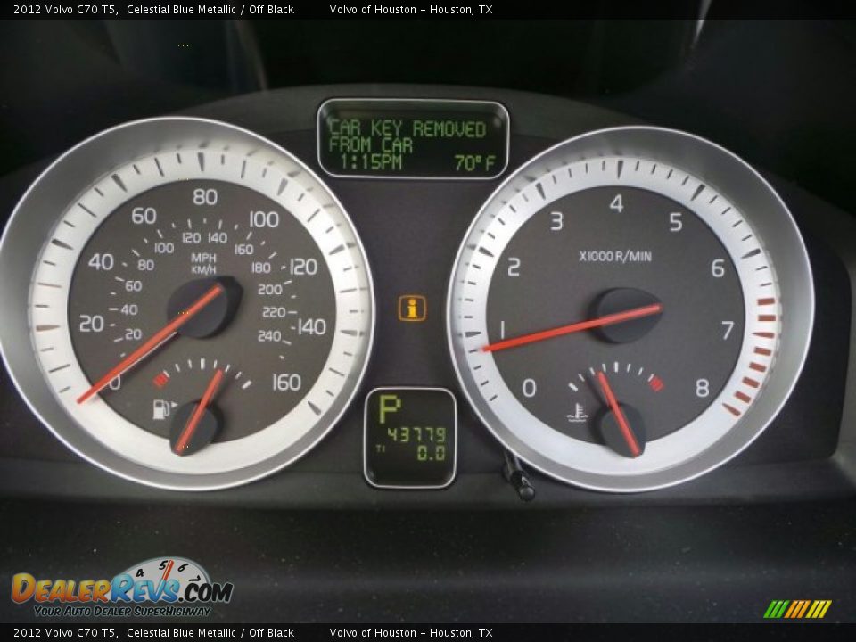 2012 Volvo C70 T5 Celestial Blue Metallic / Off Black Photo #32