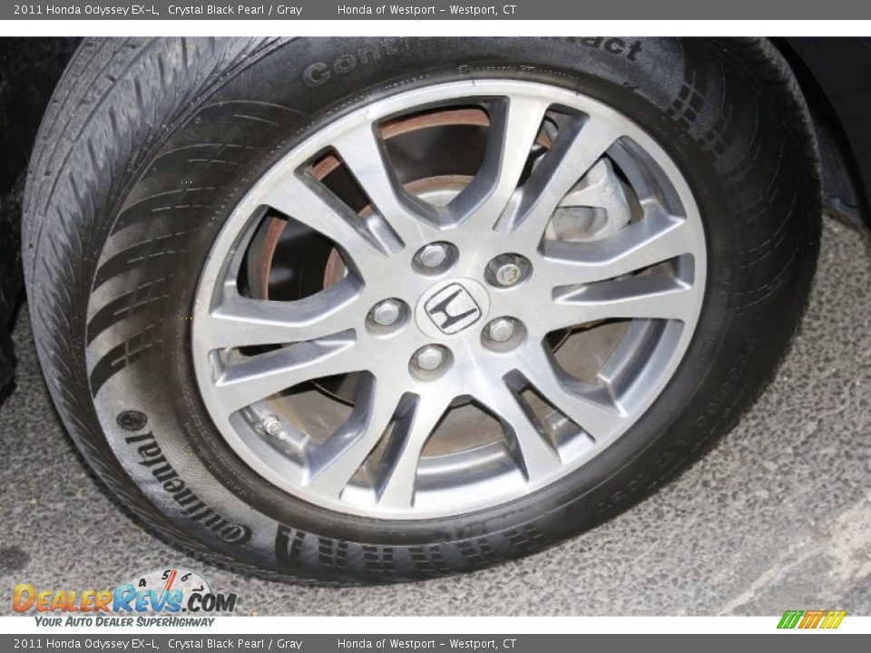 2011 Honda Odyssey EX-L Crystal Black Pearl / Gray Photo #24