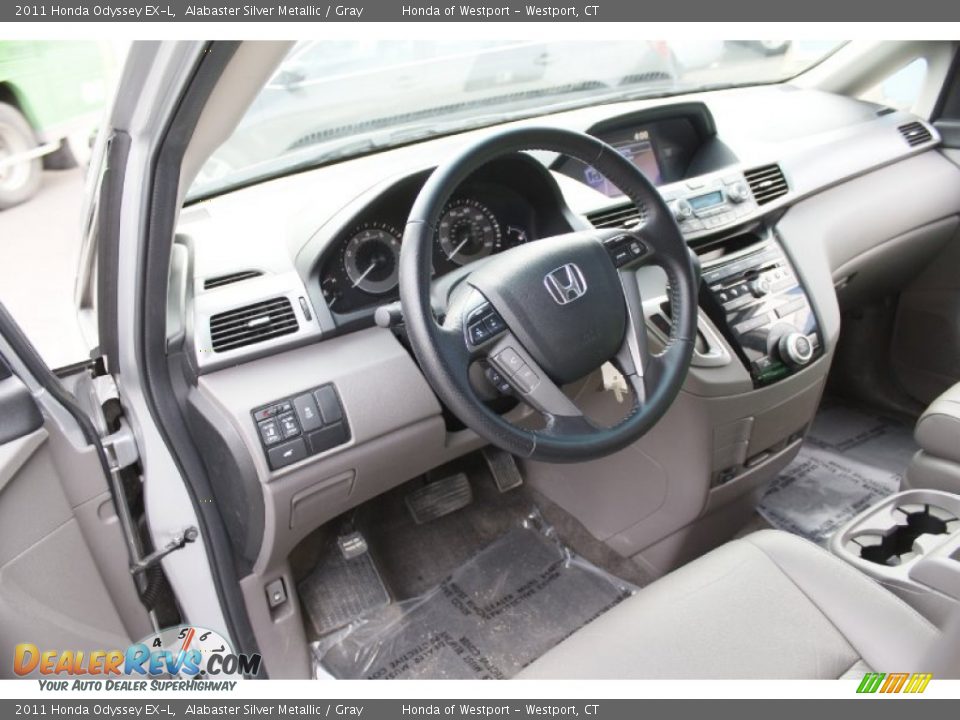 2011 Honda Odyssey EX-L Alabaster Silver Metallic / Gray Photo #5