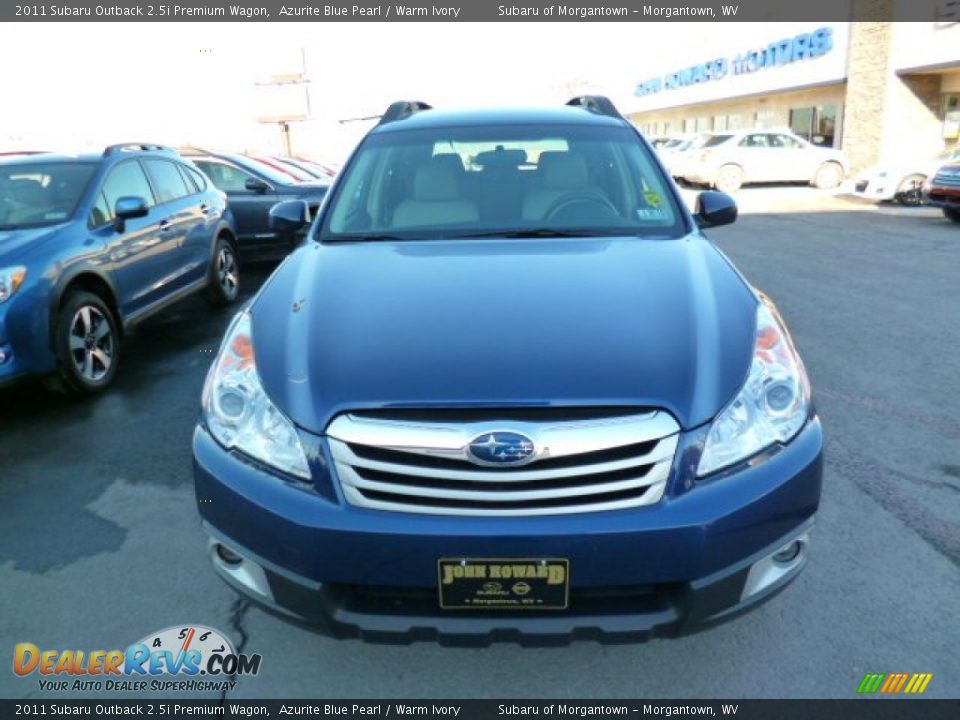 2011 Subaru Outback 2.5i Premium Wagon Azurite Blue Pearl / Warm Ivory Photo #2