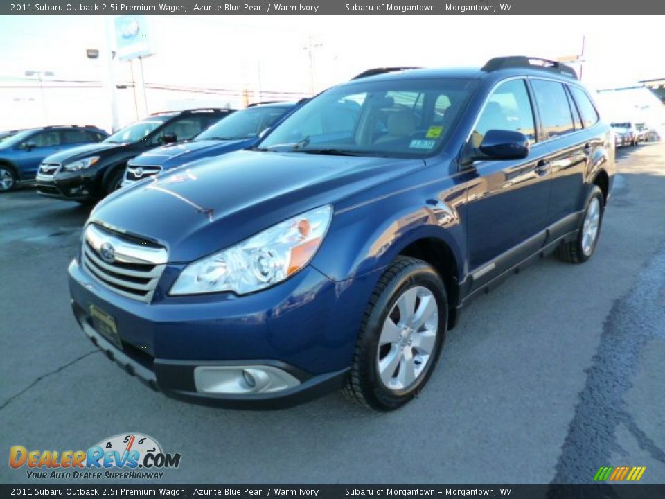 2011 Subaru Outback 2.5i Premium Wagon Azurite Blue Pearl / Warm Ivory Photo #3