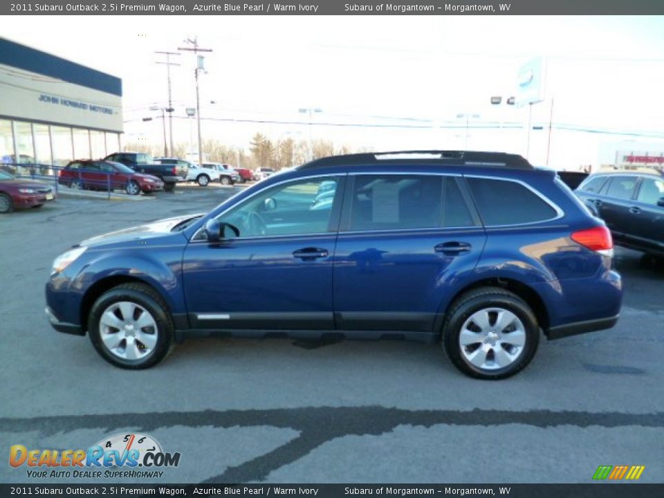 2011 Subaru Outback 2.5i Premium Wagon Azurite Blue Pearl / Warm Ivory Photo #8