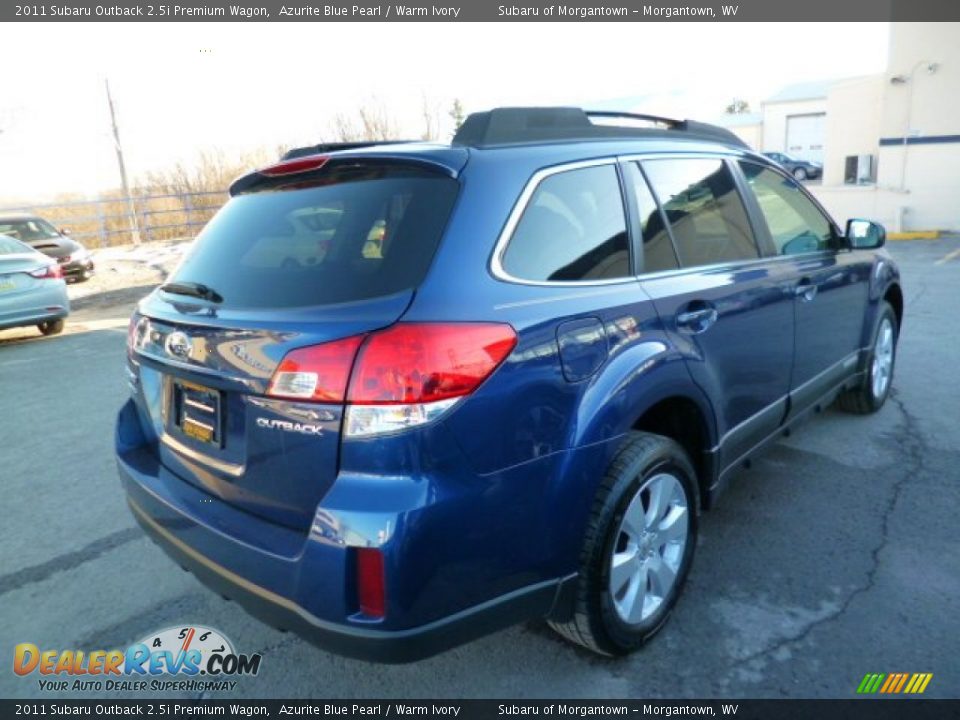 2011 Subaru Outback 2.5i Premium Wagon Azurite Blue Pearl / Warm Ivory Photo #11