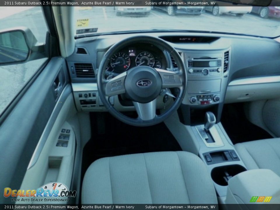 2011 Subaru Outback 2.5i Premium Wagon Azurite Blue Pearl / Warm Ivory Photo #14