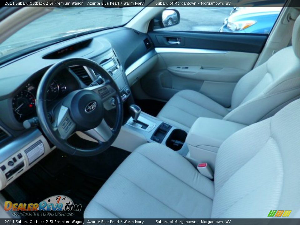 2011 Subaru Outback 2.5i Premium Wagon Azurite Blue Pearl / Warm Ivory Photo #15