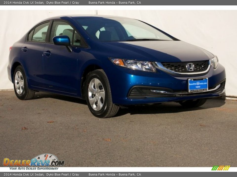 2014 Honda Civic LX Sedan Dyno Blue Pearl / Gray Photo #1