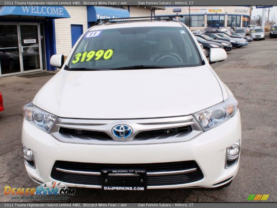 2011 Toyota Highlander Hybrid Limited 4WD Blizzard White Pearl / Ash Photo #2