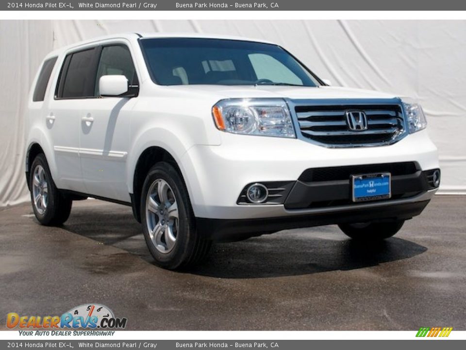 2014 Honda Pilot EX-L White Diamond Pearl / Gray Photo #1