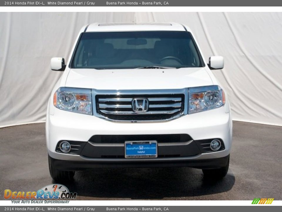 2014 Honda Pilot EX-L White Diamond Pearl / Gray Photo #2