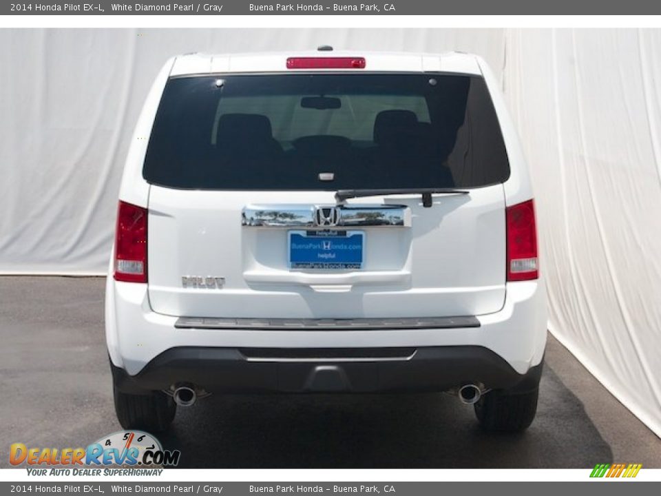 2014 Honda Pilot EX-L White Diamond Pearl / Gray Photo #6