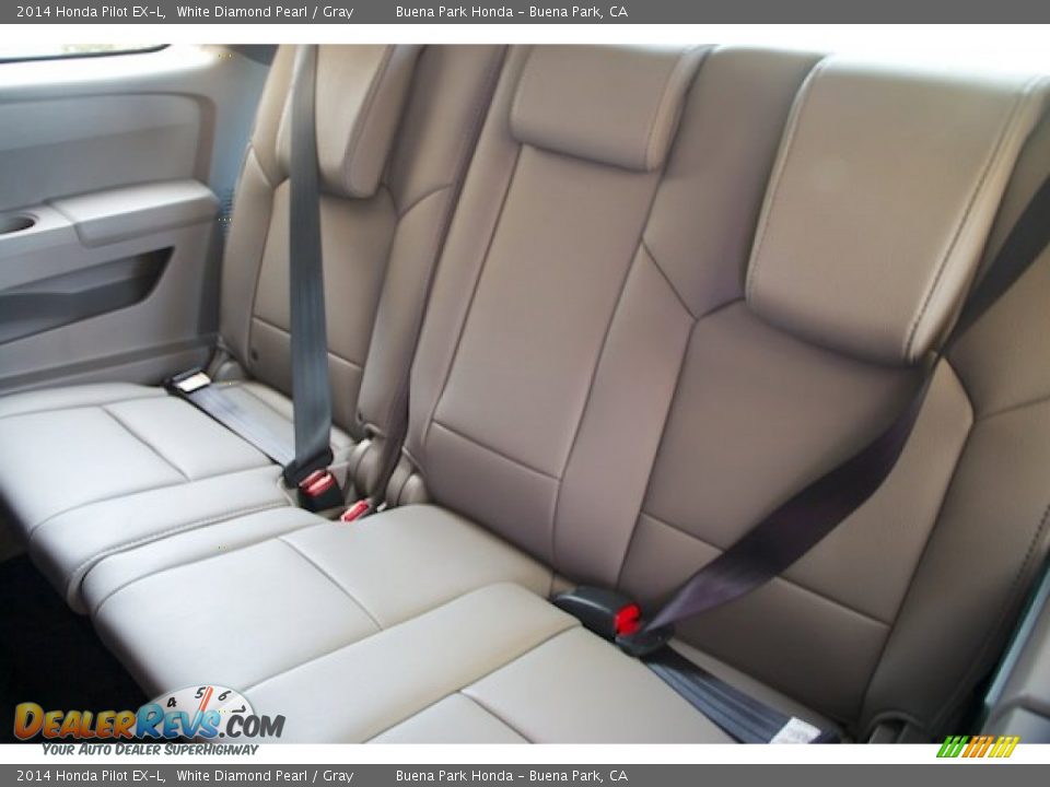 2014 Honda Pilot EX-L White Diamond Pearl / Gray Photo #16
