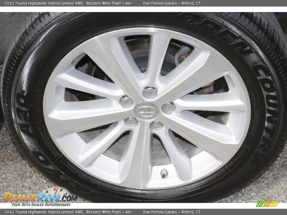 2011 Toyota Highlander Hybrid Limited 4WD Blizzard White Pearl / Ash Photo #26