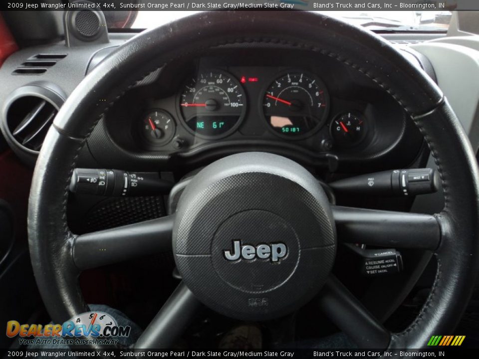 2009 Jeep Wrangler Unlimited X 4x4 Sunburst Orange Pearl / Dark Slate Gray/Medium Slate Gray Photo #6