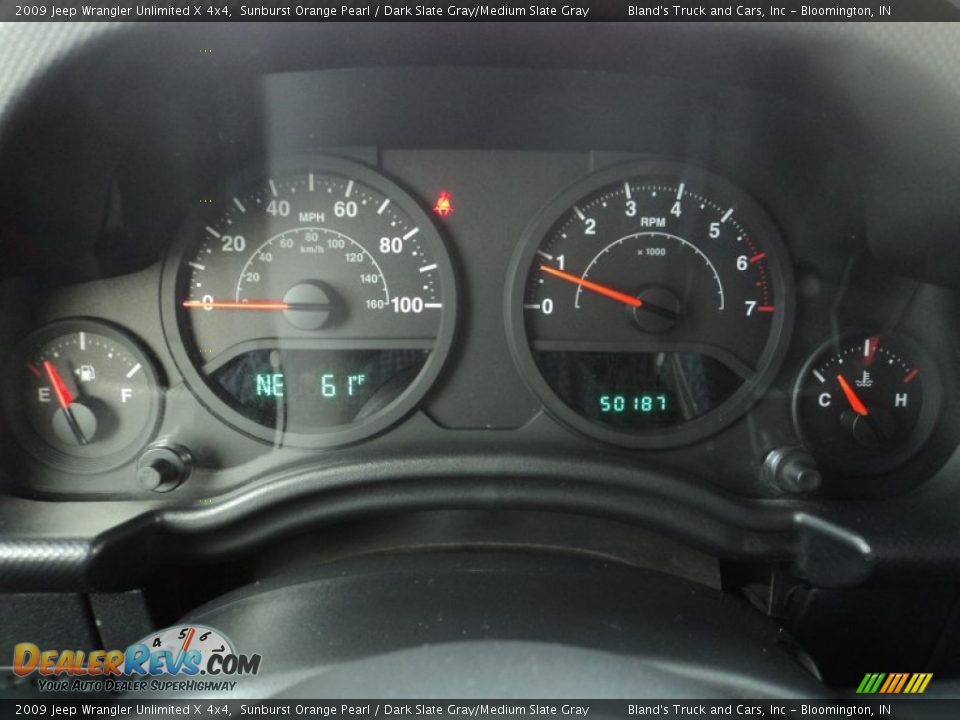 2009 Jeep Wrangler Unlimited X 4x4 Sunburst Orange Pearl / Dark Slate Gray/Medium Slate Gray Photo #7