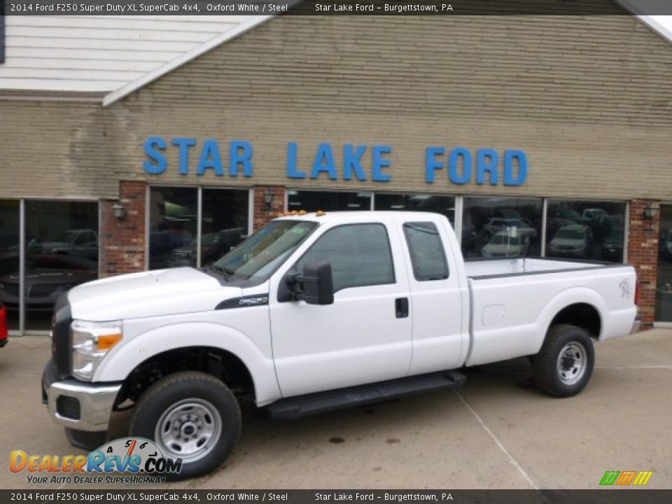 2014 Ford F250 Super Duty XL SuperCab 4x4 Oxford White / Steel Photo #1