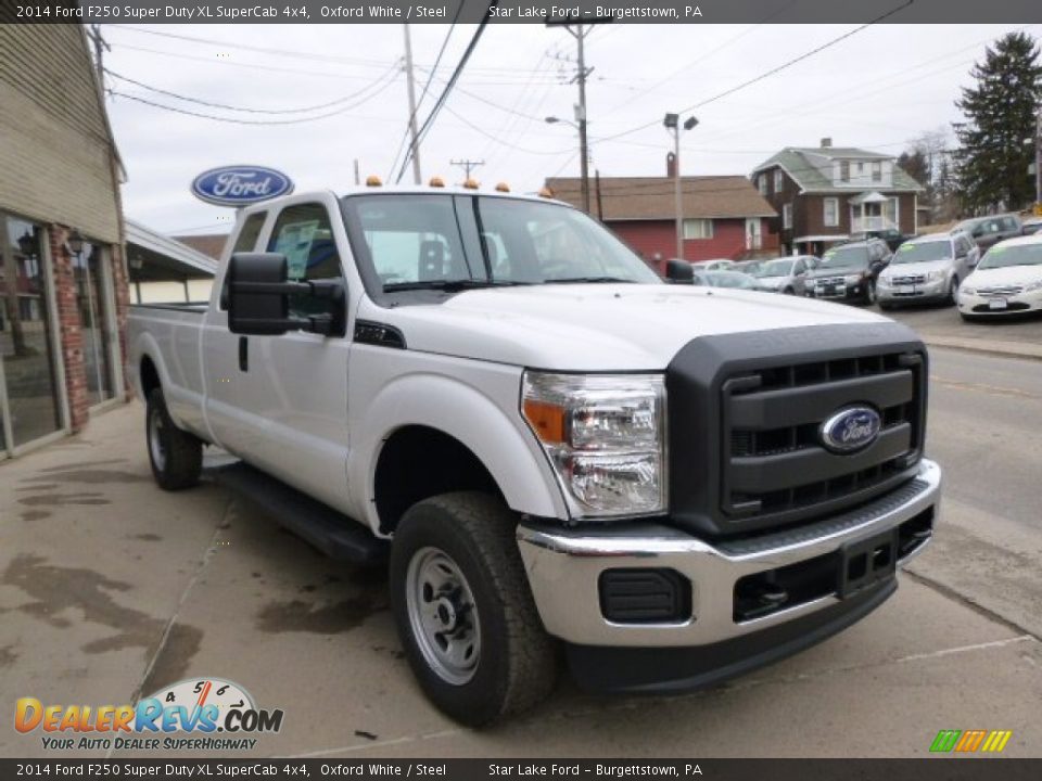 2014 Ford F250 Super Duty XL SuperCab 4x4 Oxford White / Steel Photo #3