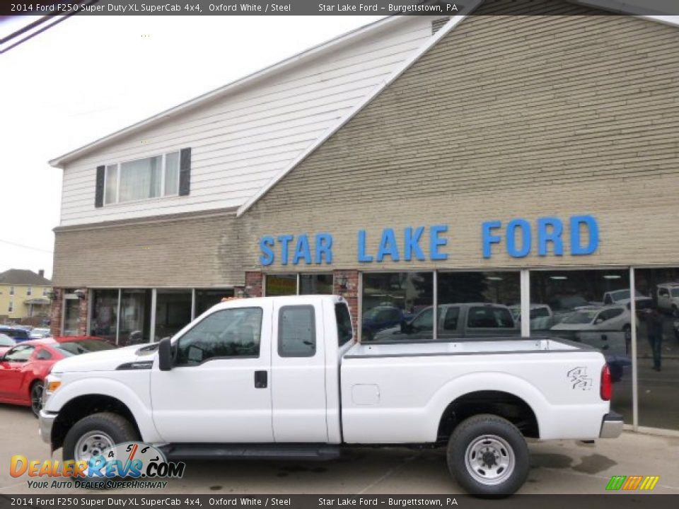 2014 Ford F250 Super Duty XL SuperCab 4x4 Oxford White / Steel Photo #7