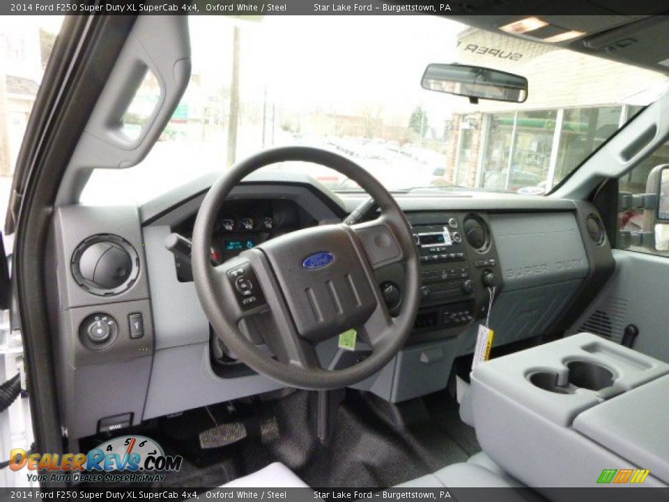 2014 Ford F250 Super Duty XL SuperCab 4x4 Oxford White / Steel Photo #12