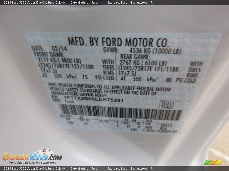 2014 Ford F250 Super Duty XL SuperCab 4x4 Oxford White / Steel Photo #20