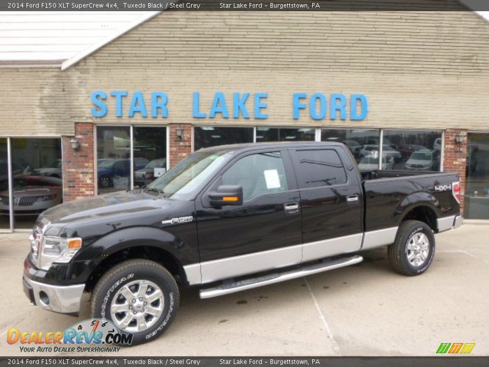 2014 Ford F150 XLT SuperCrew 4x4 Tuxedo Black / Steel Grey Photo #1