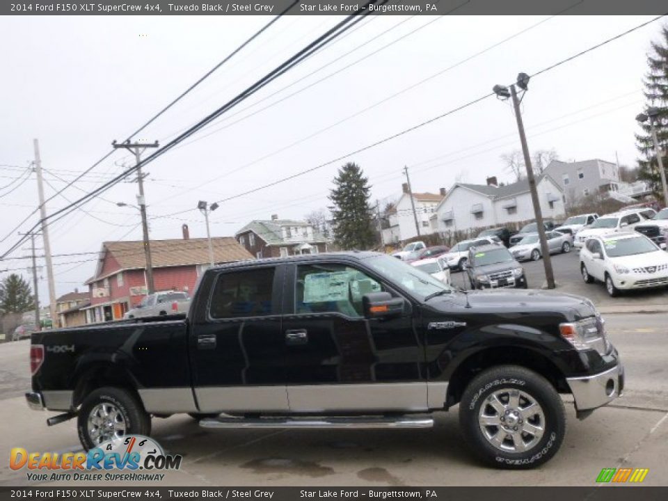2014 Ford F150 XLT SuperCrew 4x4 Tuxedo Black / Steel Grey Photo #4