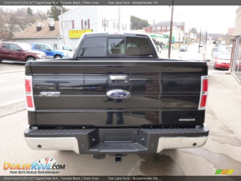 2014 Ford F150 XLT SuperCrew 4x4 Tuxedo Black / Steel Grey Photo #5