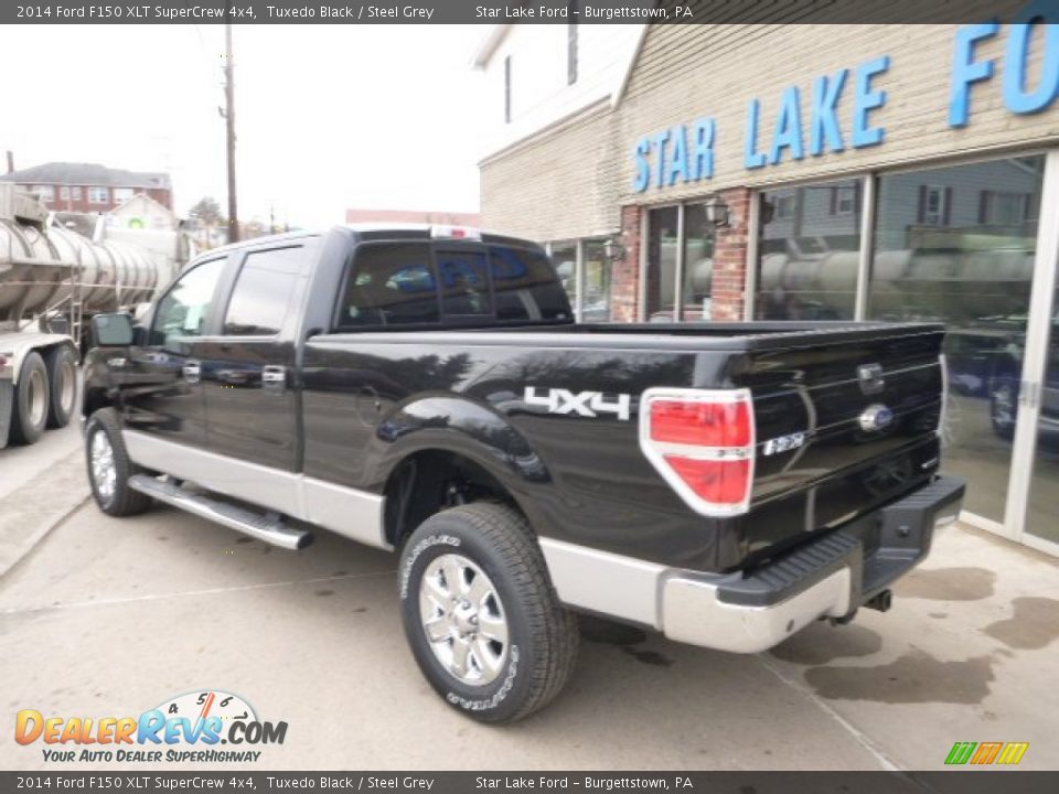2014 Ford F150 XLT SuperCrew 4x4 Tuxedo Black / Steel Grey Photo #6