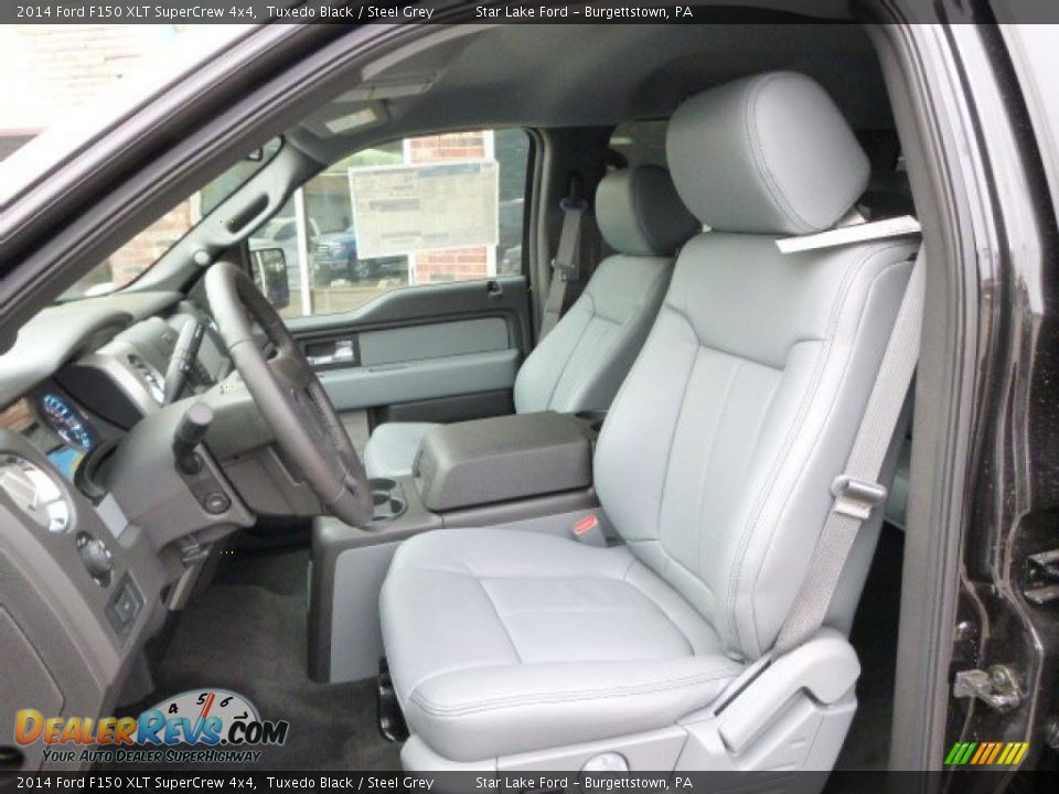 2014 Ford F150 XLT SuperCrew 4x4 Tuxedo Black / Steel Grey Photo #9