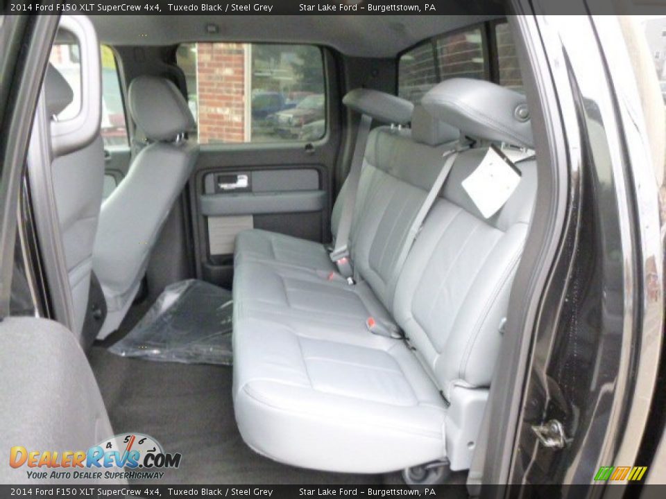 2014 Ford F150 XLT SuperCrew 4x4 Tuxedo Black / Steel Grey Photo #11