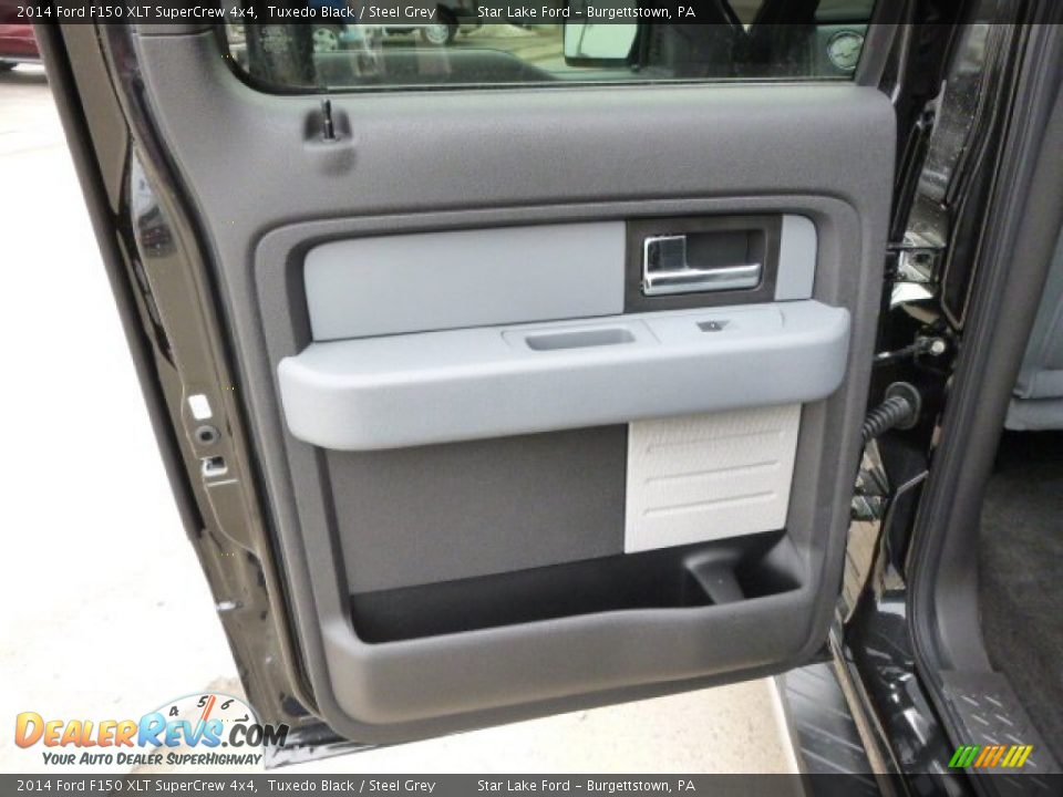 2014 Ford F150 XLT SuperCrew 4x4 Tuxedo Black / Steel Grey Photo #12