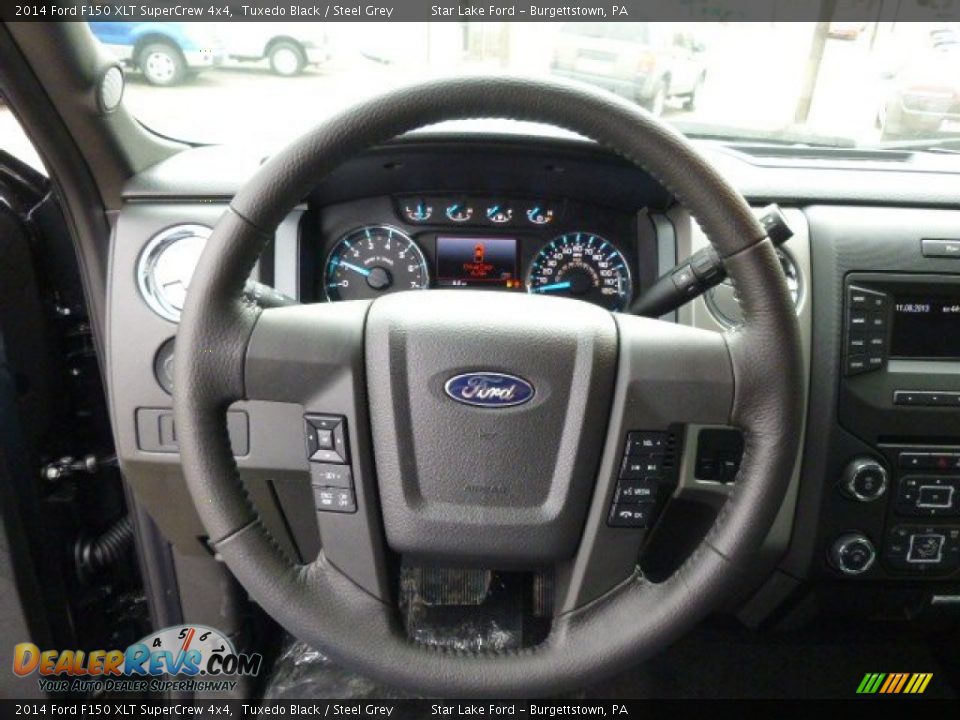 2014 Ford F150 XLT SuperCrew 4x4 Tuxedo Black / Steel Grey Photo #18