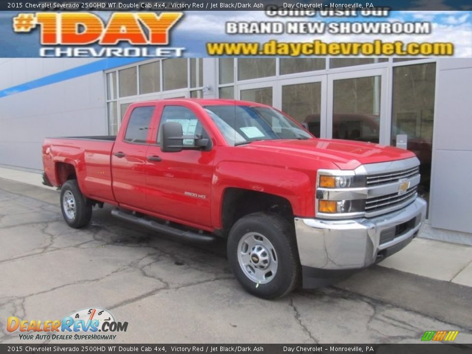 2015 Chevrolet Silverado 2500HD WT Double Cab 4x4 Victory Red / Jet Black/Dark Ash Photo #1