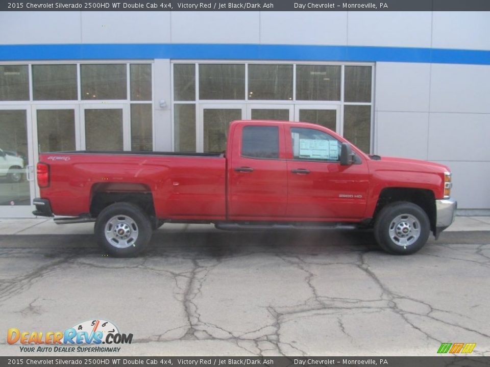 2015 Chevrolet Silverado 2500HD WT Double Cab 4x4 Victory Red / Jet Black/Dark Ash Photo #2