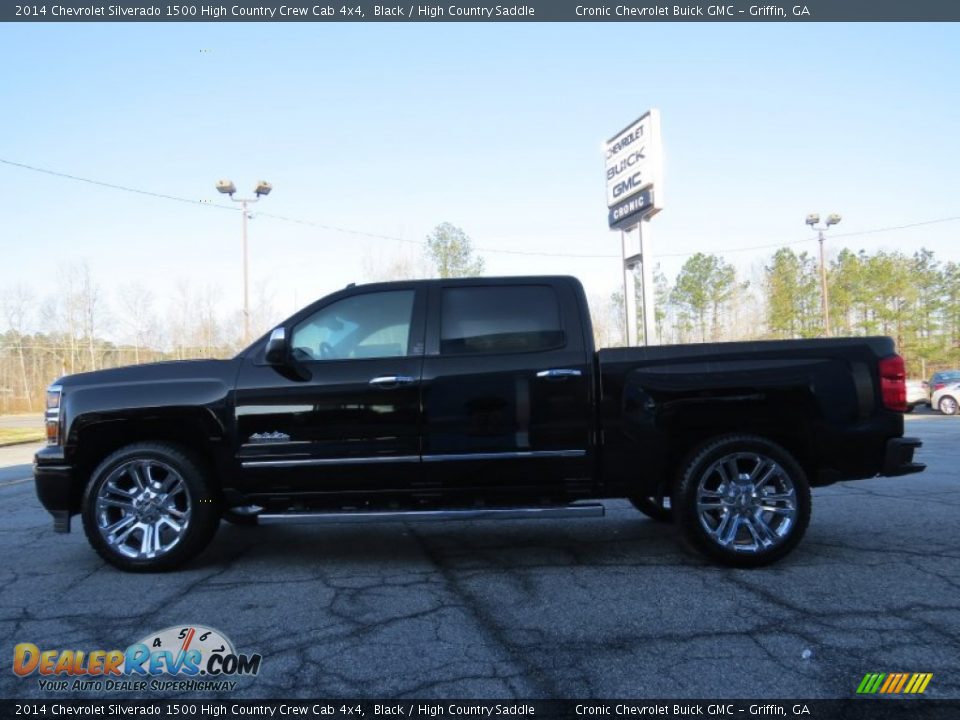 2014 Chevrolet Silverado 1500 High Country Crew Cab 4x4 Black / High Country Saddle Photo #4