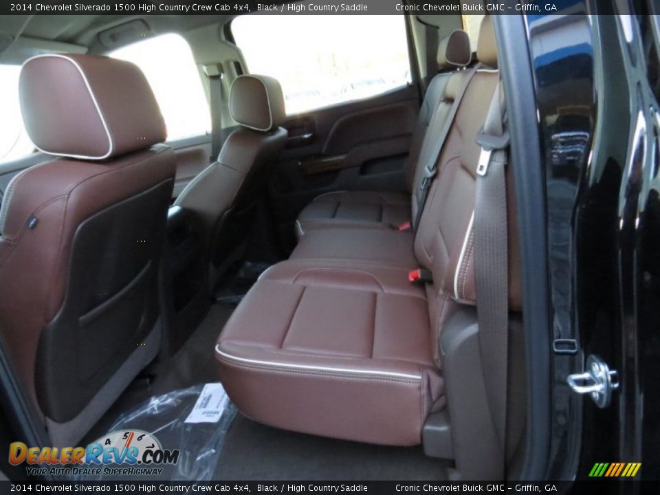Rear Seat of 2014 Chevrolet Silverado 1500 High Country Crew Cab 4x4 Photo #12