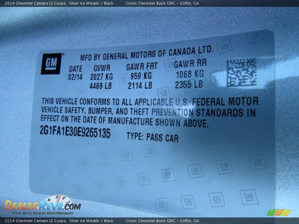 2014 Chevrolet Camaro LS Coupe Silver Ice Metallic / Black Photo #16