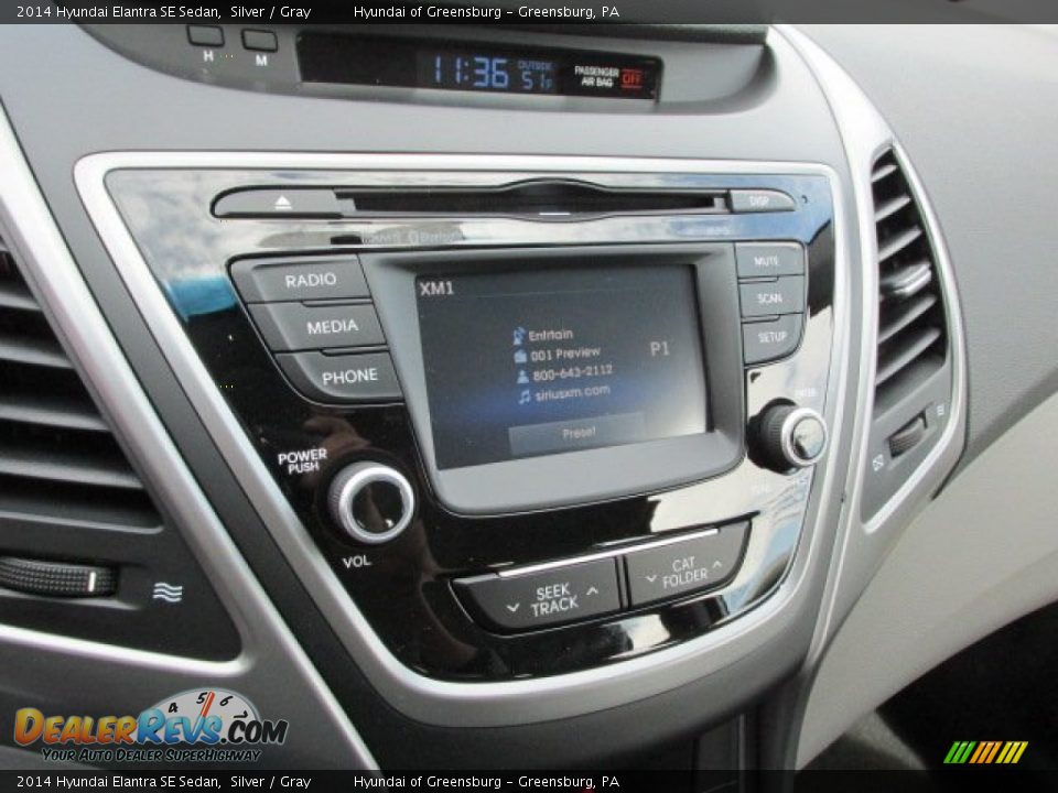 2014 Hyundai Elantra SE Sedan Silver / Gray Photo #11