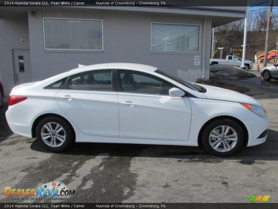 2014 Hyundai Sonata GLS Pearl White / Camel Photo #2