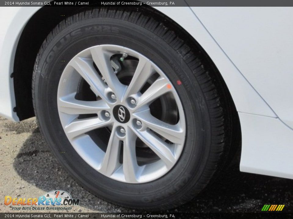 2014 Hyundai Sonata GLS Pearl White / Camel Photo #3