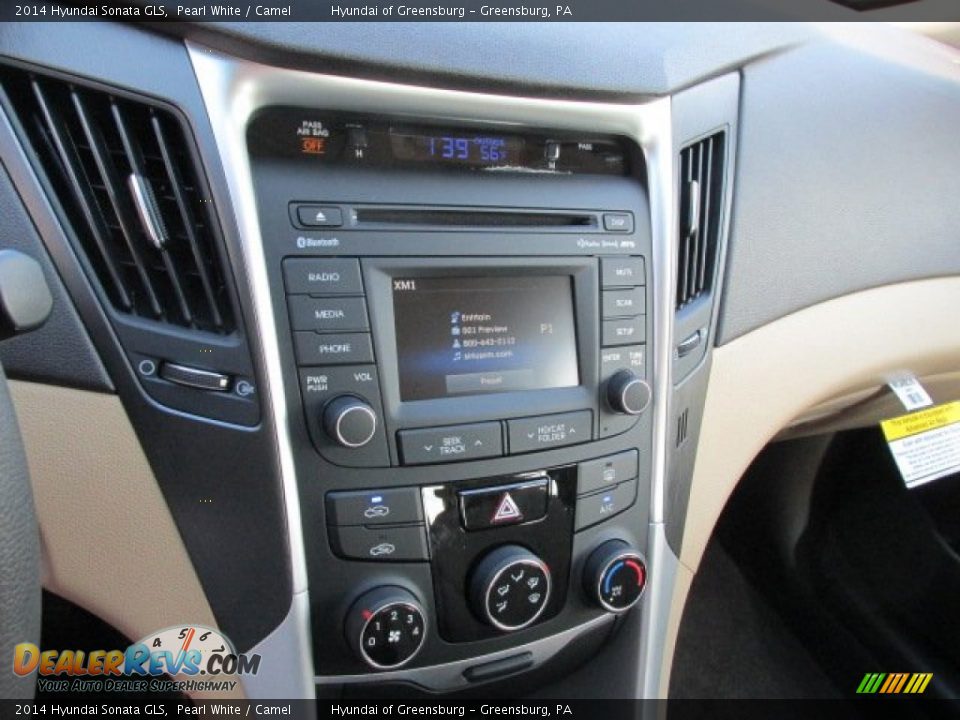 2014 Hyundai Sonata GLS Pearl White / Camel Photo #11