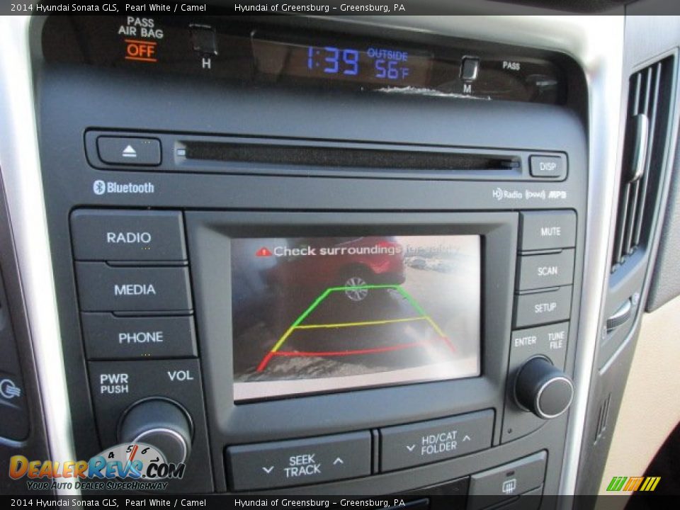 2014 Hyundai Sonata GLS Pearl White / Camel Photo #12