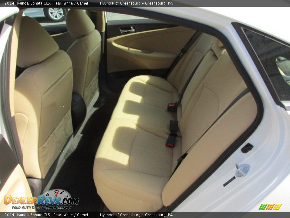2014 Hyundai Sonata GLS Pearl White / Camel Photo #14