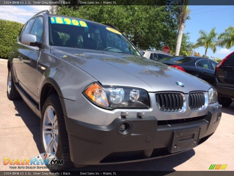 2004 BMW X3 3.0i Silver Grey Metallic / Black Photo #7