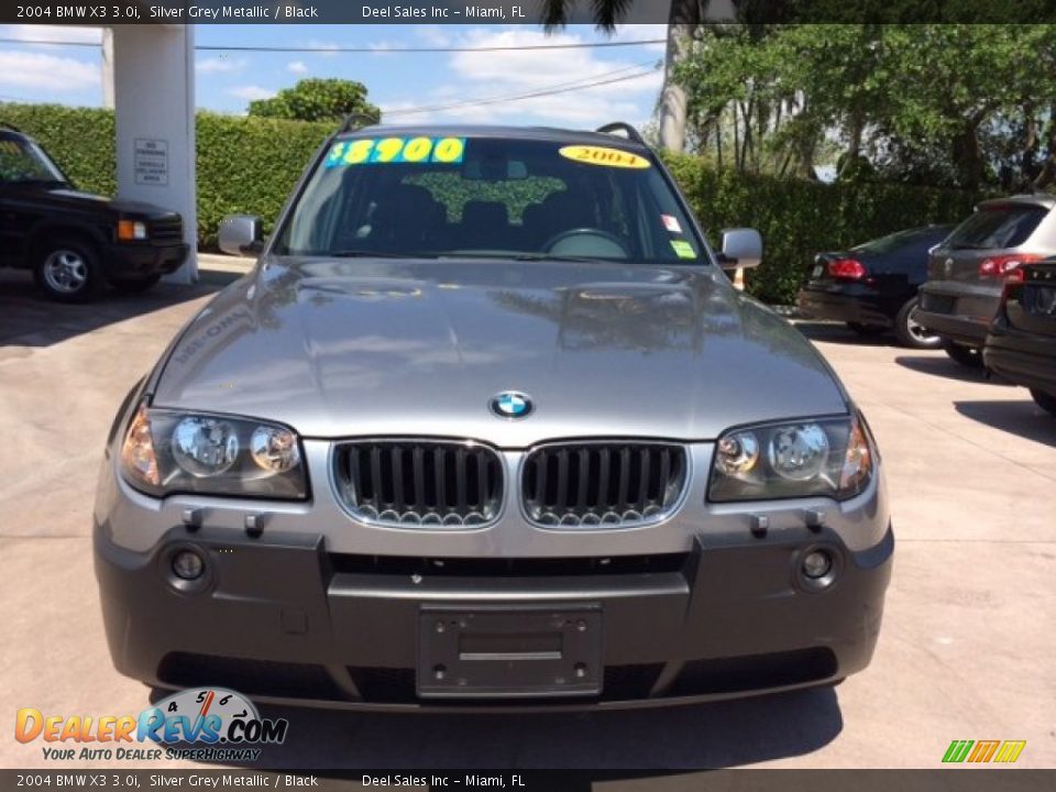 2004 BMW X3 3.0i Silver Grey Metallic / Black Photo #8