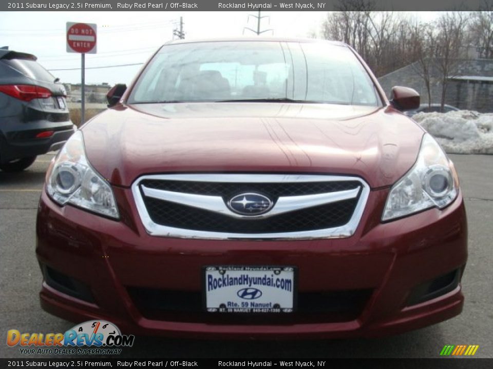 2011 Subaru Legacy 2.5i Premium Ruby Red Pearl / Off-Black Photo #2