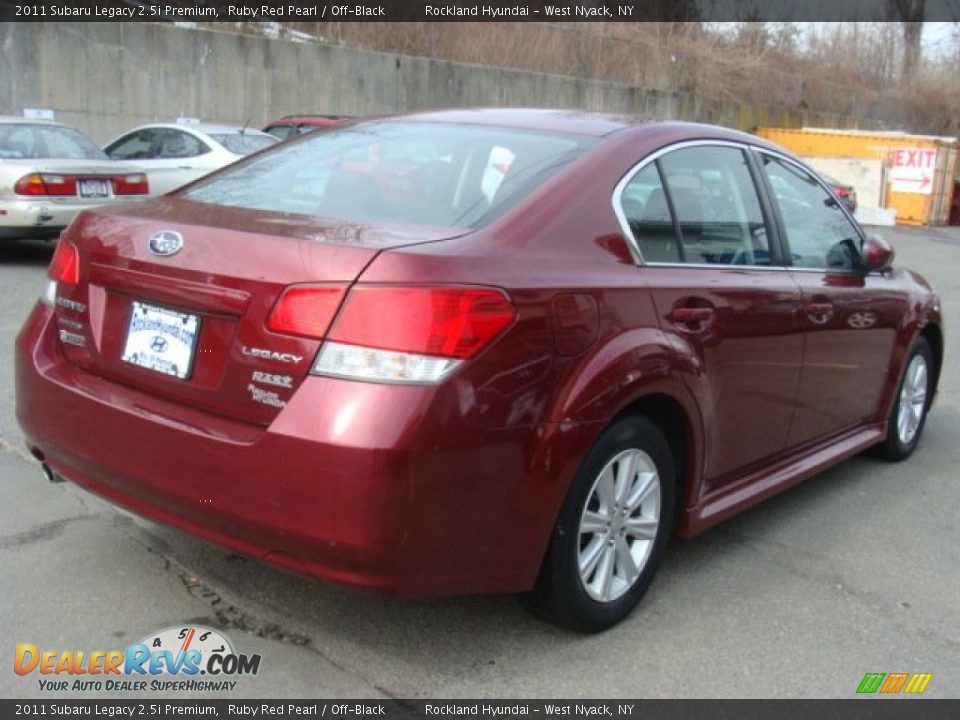 2011 Subaru Legacy 2.5i Premium Ruby Red Pearl / Off-Black Photo #4