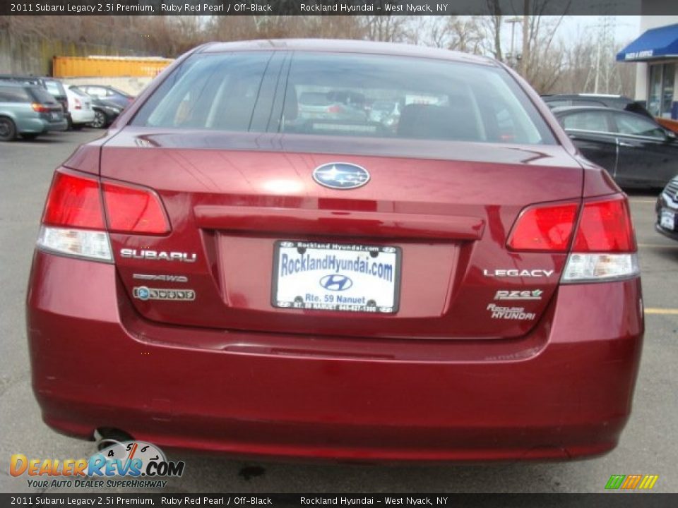 2011 Subaru Legacy 2.5i Premium Ruby Red Pearl / Off-Black Photo #5