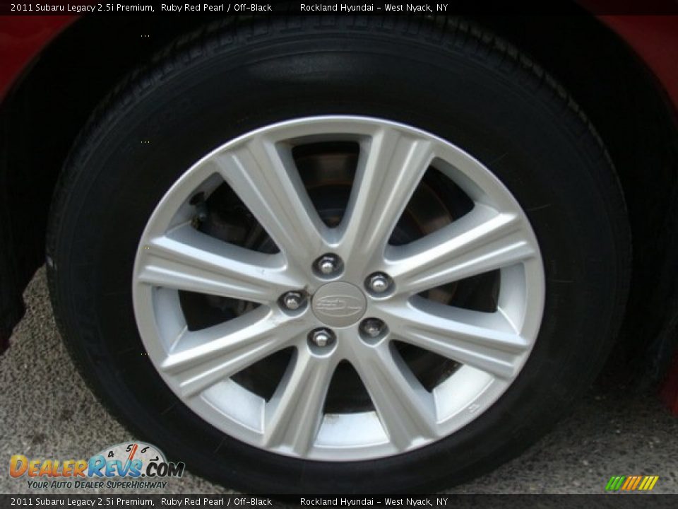 2011 Subaru Legacy 2.5i Premium Ruby Red Pearl / Off-Black Photo #27